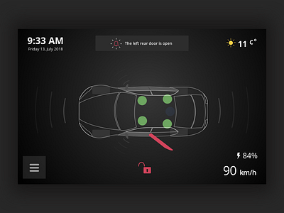 App for car - Safety [Concept] - OPEN DOOR app app for car car concept safety screen car sketck