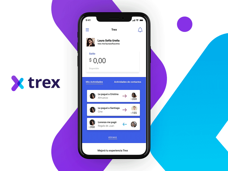 Trex - Show contact activity animation comunity contact list design invision invision studio iphone x mobile mobile app trex ui