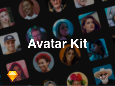 Avatar Kit - Free Sketch Library avatar design kit sketch sketchapp ui
