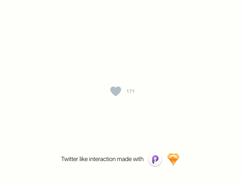 Twitter like button interaction animation button gif heart like micro interaction principle principleformac sketch twitter