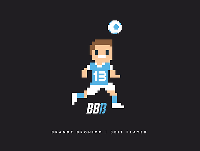 Brandt Bronico | Charlotte FC | 8 Bit Player 8bit branding design gamer identity logo logo design mls soccer typography