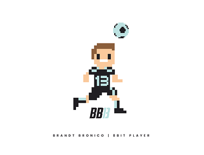 Brandt Bronico | Charlotte FC | 8 Bit Player branding design identity logo logo design mls soccer typography