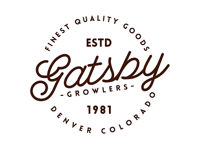 Gatsby Growlers beer branding drinks growlers logo logo design packaging