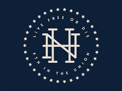 New Hampshire america branding design flag live free or die logo logo design new hampshire nh union united states