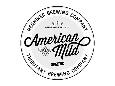 American Mild Beer beer branding label logo packaging script type typography