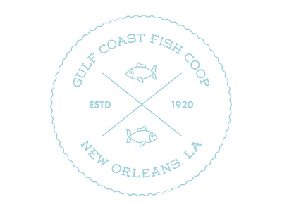 New Orleans branding coast coop fish logo new orleans