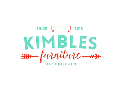 Kimbles Furniture arrow children furniture logo logo design