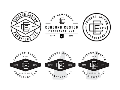 Custom Furniture Logo furniture logo monogram typography vintage