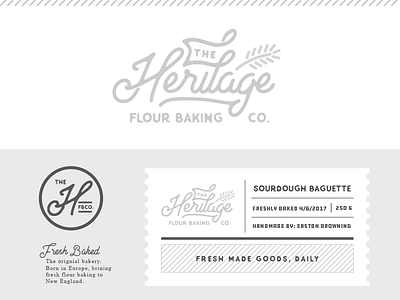 Heritage Flour Baking Co. baker bakery baking brand identity branding logo
