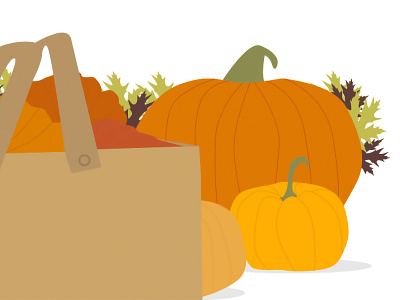 Illustration of a pumpkin art autumn border decoration design draw graphic design halloween holiday illustration leaf leaves october plant pumpkin season