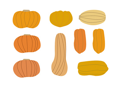 Colored pumpkins