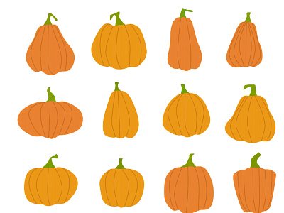 From yellow to orange pumpkin art autumn color graphic design il illustration leaf leaves october orange pumpkin yellow