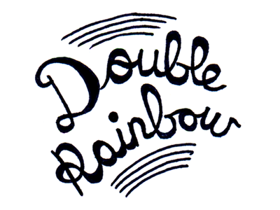Double Rainbow hand drawn letters lettering type typography
