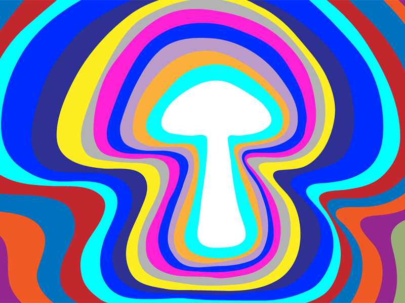 Mushroom Animation editorial gif mushroom psychedelic