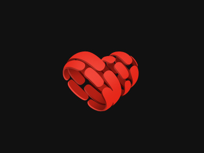 Heart heart logo logotype