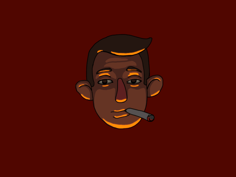 Smoker animation cel face gif loading skull smoking