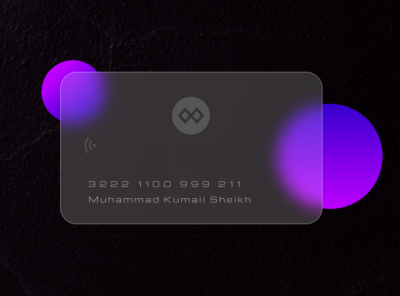 Glassmorphism Crypto card