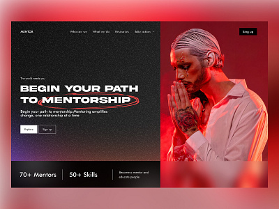 Mentor - Educational landing page education website mentor website modern new trend website ui ui design ui ux web design website website design