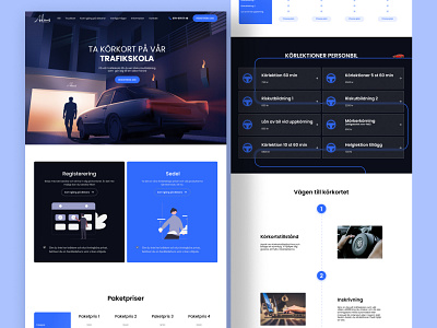 Driving school landing page branding design landing page modern ui uiux ux web design website website design