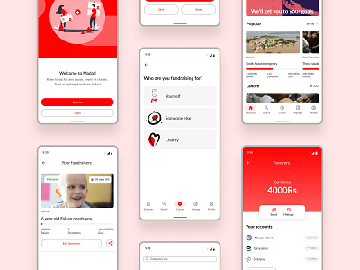 Fundraising mobile app app design figma fund raising app fundraising fundraising app mobile app modern ui ui ux ui ux design ux