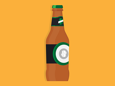 Coopers Green adobe beer branding brown glass green illustrator sticker tgif vector