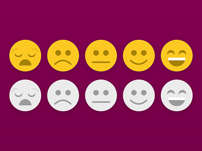 Feedback Emotes emoji emote emotion flat grey illustrator sketch smile vector yellow