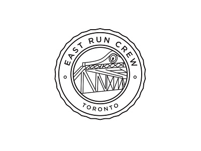 East Run Crew branding design illustration line art logo nike run crew running sports toronto