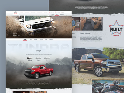Tundra Catalogue Page automotive design textures toyota tundra uiux web design