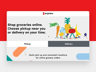PC Express Brand Launch design grocery pc express typography ui uiux ux web design