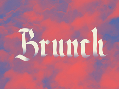 Brunch design illustration lettering typography