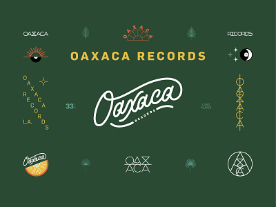 Oaxaca Records branding design illustration lettering logo records typography