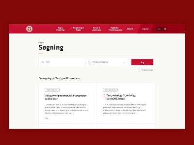 Danske Fysioterapeuter - Search design design filter minimal search ui uidesign ux web webdesign website