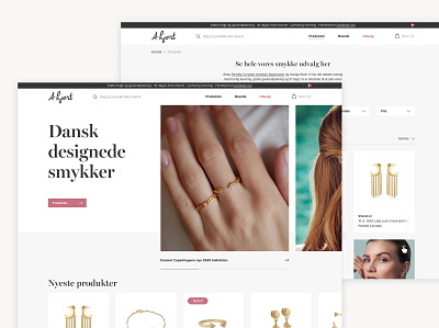 A-Hjort Jewellery ecommerce design ecommerce jewellery minimal ui uidesign ux web webdesign website