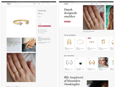 A-Hjort Jewellery ecommerce design ecommerce jewellery ui uidesign ux webdesign website