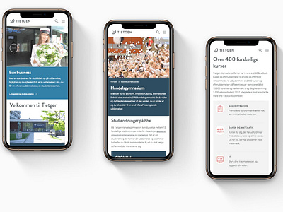 Tietgen mobile mobile design responsive ui uidesign ux webdesign website
