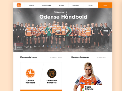 Website for Odense Håndbold design minimal ui uidesign ux web webdesign website