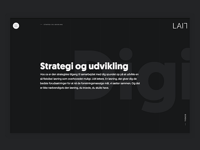 LAIT - Textpage Hero black blacktheme design minimal ui uidesign ux web webdesign website