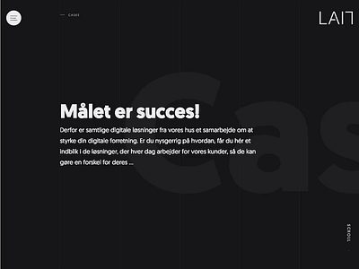 LAIT - Cases blacktheme design minimal ui uidesign ux web webdesign website