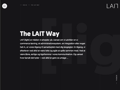 LAIT - Loader animation black blacktheme design loader minimal ui uidesign ux web webdesign website