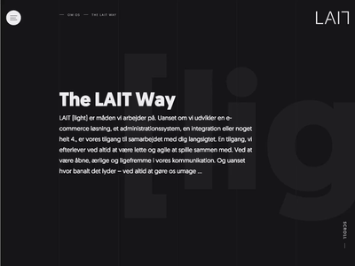 LAIT - Loader animation black blacktheme design loader minimal ui uidesign ux web webdesign website