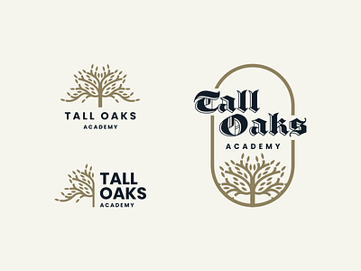Tall Oaks Academy Branding badge branding figma logo school