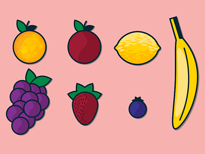 Fruit Illustrations creative market fruit graphic illustration