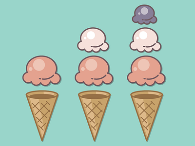 Ice Cream!!! ice cream ice cream cone illustration summer vector