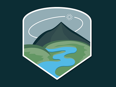 Galbraith Lake, AK ak alaska badge galbraith galbraith lake illustator illustration mountain river