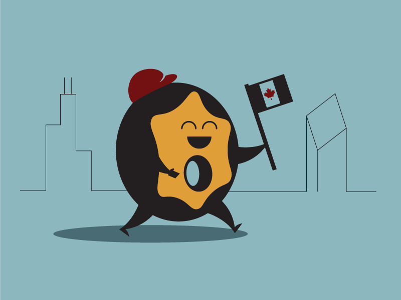 Maple Dip Vacation skyline chicago donuts maple dip illustration wip canada tim hortons