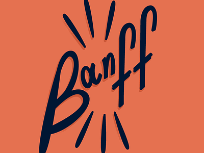 BANFF banff canada lake louise lettering mountains