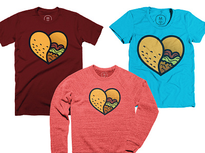 Taco Heart... Is Printing! cotton bureau heart taco tshirt