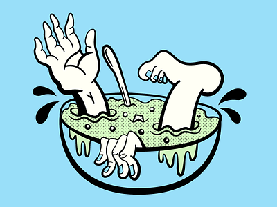 Mmmm Soup illustration limbs soup zombie
