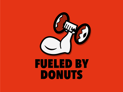 Fueled by Donuts barbell crossfit donut doughnut exercise gym gym memes lifting meme powerlifting weights
