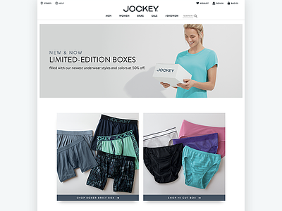 Jockey Box Marketing Site ecommerce jockey marketing retail underwear website